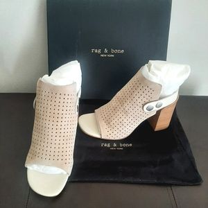 NWT- Today Only-Rag & Bone Leigh ND Stucco Perforated Suede Sandals